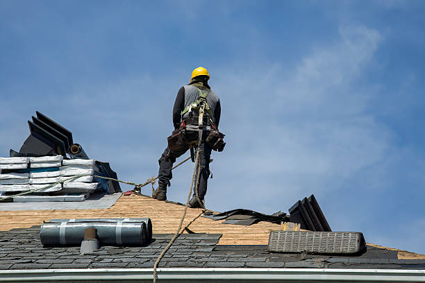 Professional Gutter Installation technician working in Hancock, NH